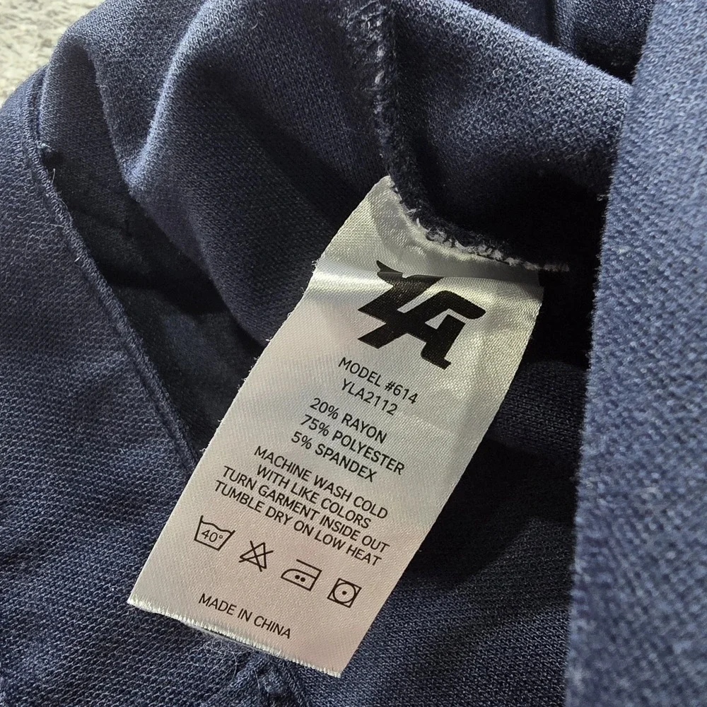 YoungLA Pants Mens 32X32 (32X28) Navy Blue Dapper Dress Athletic Stretch #614